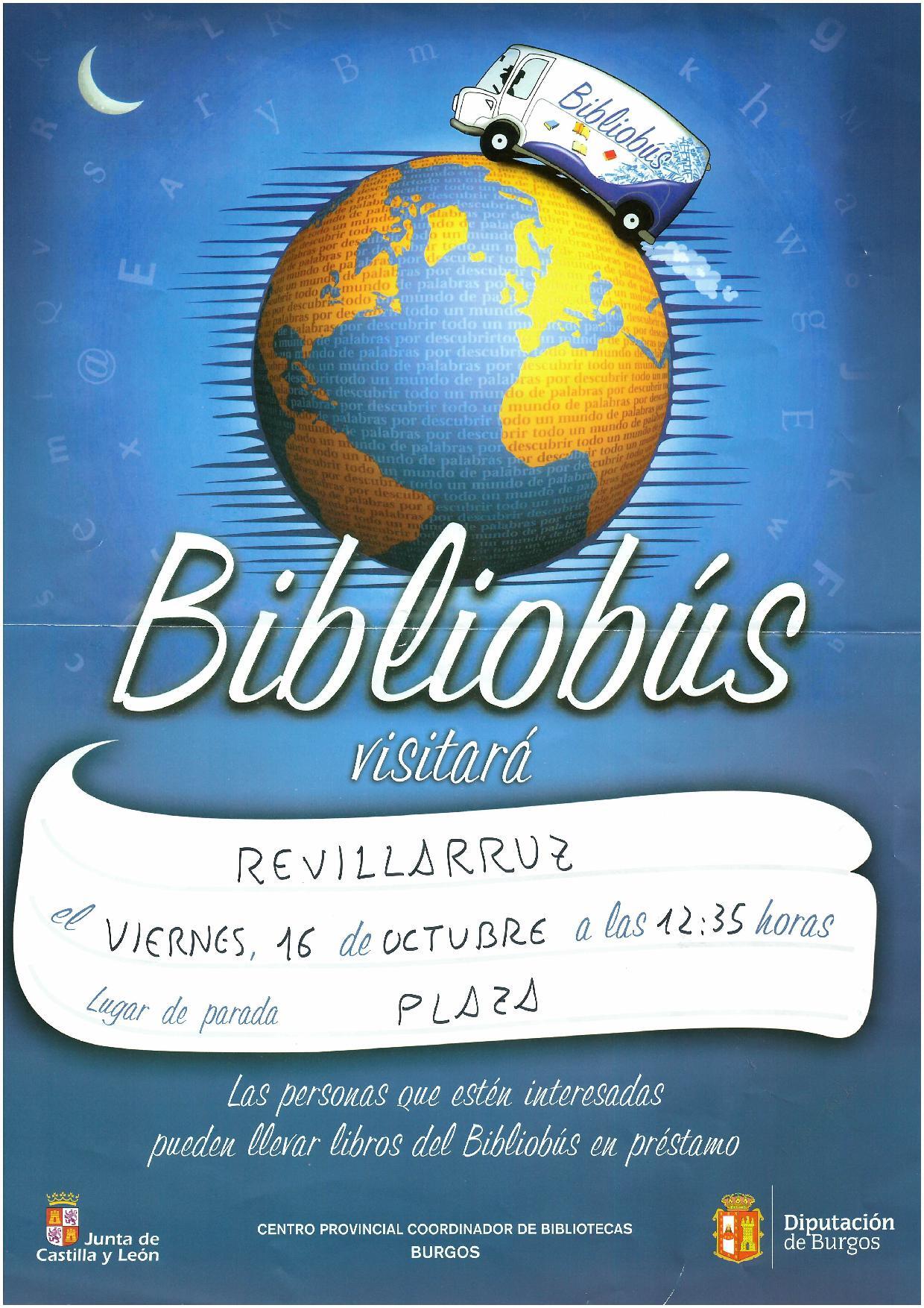 BIBLIOBÚS - VIERNES 16 DE OCTUBRE DE 2026 - 12:35 HORAS.