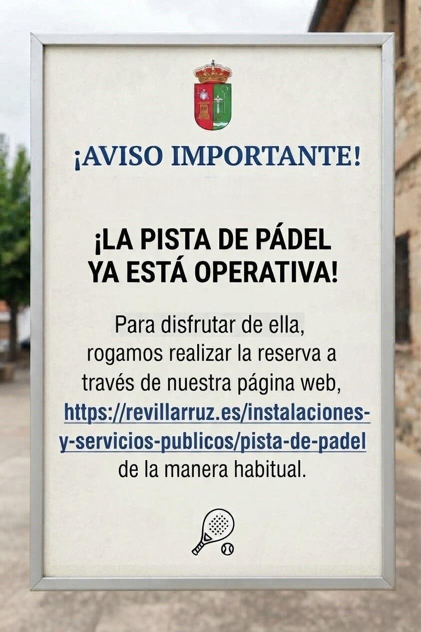 PISTA DE PÁDEL OPERATIVA DE NUEVO