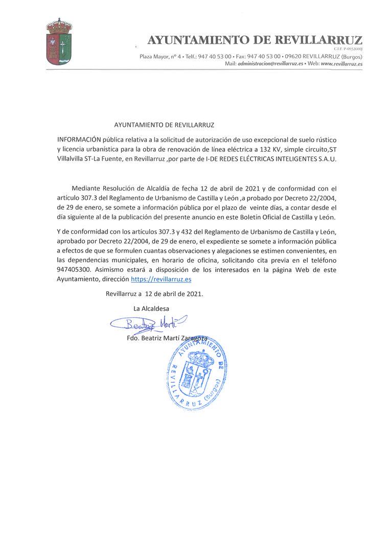 IFORMACIÓN Solicitud de uso excepcional de suelo rústico y ...
